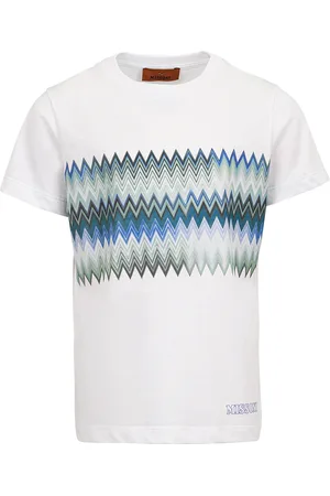 Missoni T-Shirt Bianca Con Banda Chevron