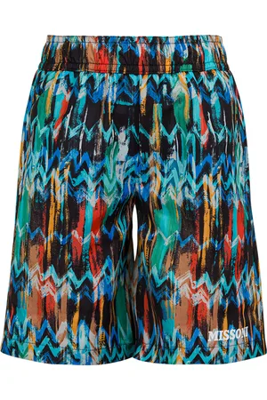 Missoni Shorts Con Logo e Stampa Dipinta