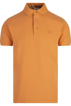 Etro Polo Arancione Con Logo In Tono