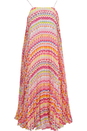 Missoni Abito Plissé Con Motivo Chevron Multicolore