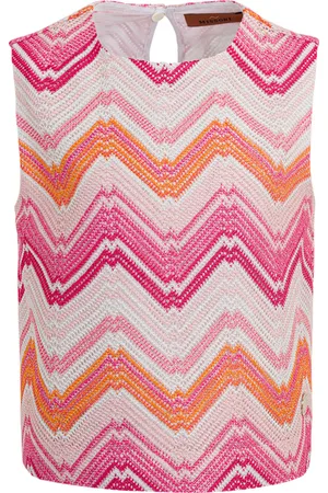 Missoni Top in Misto Viscosa Motivo Chevron Rosa