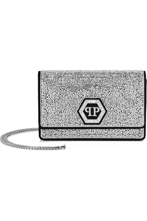 Philipp Plein Suede Mini Shoulder Strass Hexagon