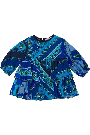 Emilio Pucci Vestitino Con Stampa Festa Blu