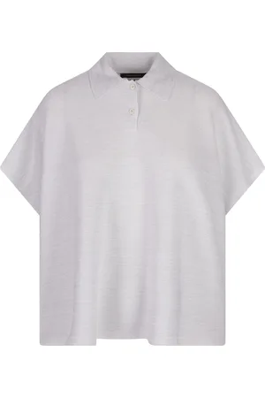 Fabiana Filippi Polo Boxy Fit In Cotone Bianco Con Lurex
