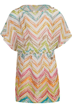 Missoni Vestitino In Misto Seta Con Motivo Zig-Zag Multicolore