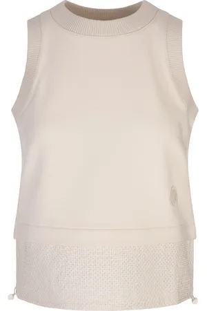 Moncler Canotta Ricamata Bianca