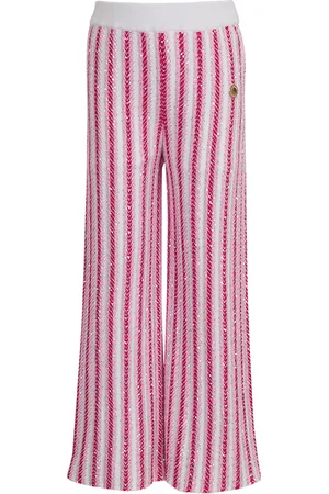 Missoni Pantaloni a Palazzo Con Motivo a Righe Fuchsia e Bianco