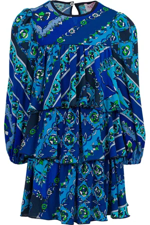 Emilio Pucci Vestitino Con Stampa Festa Blu