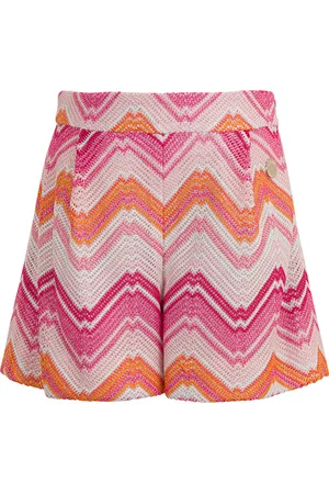 Missoni Shorts in Misto Viscosa Motivo Chevron Rosa