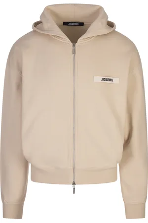 Jacquemus La Felpa Con Cerniera Gros Grain In Beige