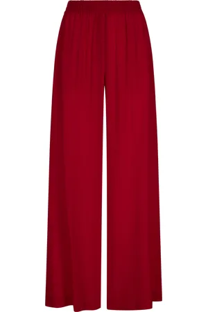 GIANLUCA CAPANNOLO Pantaloni Svasati In Seta Rossa