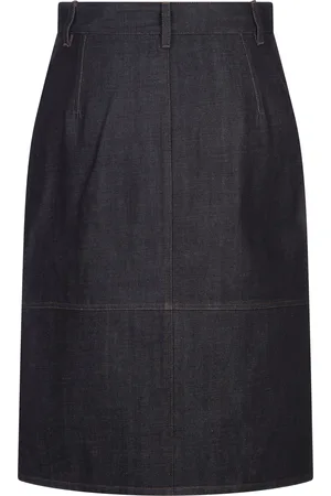Jil Sander Gonna Midi in Denim Blu