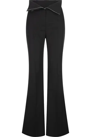 Alexander McQueen Pantaloni Sartoriali Neri Con Risvolto In Vita