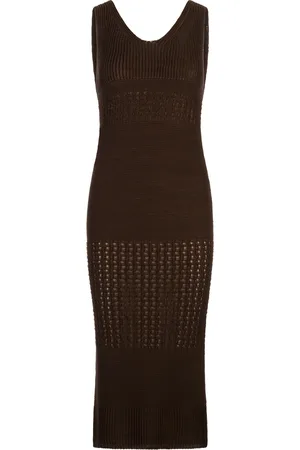 Max Mara Abito Lungo Valois Marrone