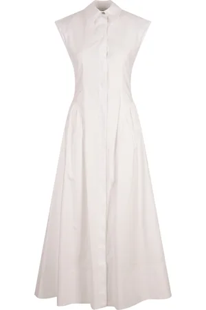 Sportmax Abito Lungo Fabiana Bianco Ottico