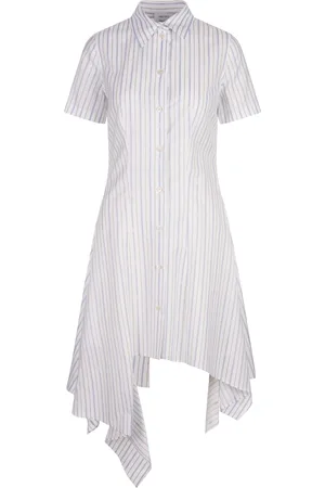 Alexander McQueen Abito Chemisier Asimmetrico a Righe