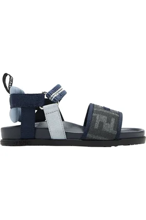 Fendi Sandali Blu Con Monogramma