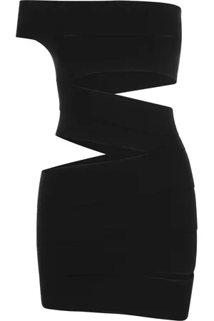Dsquared2 Bandage Knit Mini Dress In Nero
