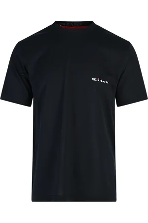 Kiton T-Shirt Nera Con Logo