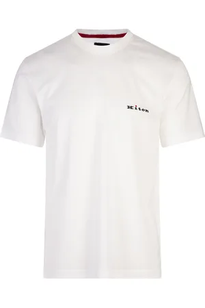 Kiton T-Shirt Bianca Con Logo