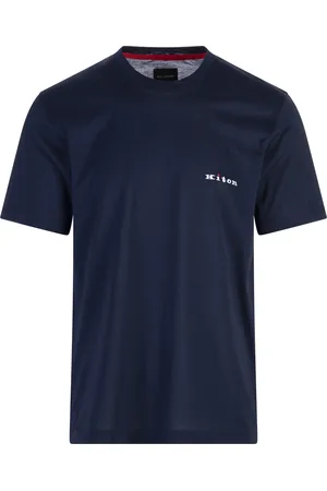Kiton T-Shirt Blu Con Logo