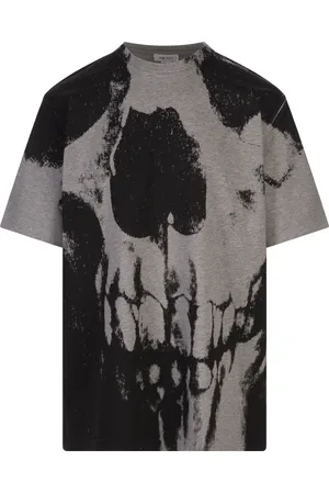 Alexander McQueen T-Shirt Skull in Grigio