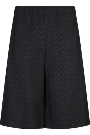 Alexander McQueen Shorts Con Motivo Skull In Jacquard Nero