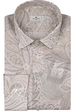 Etro Camicia Beige Con Motivo Paisley