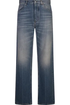 Alexander McQueen Jeans A Gamba Dritta in Washed Blue