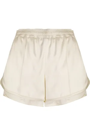 Jil Sander Shorts In Misto Seta Avorio