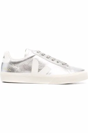 Veja Sneakers Campo Chromefree In Argento e Bianco