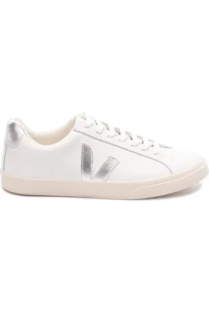 Veja Sneakers ESPLAR In Pelle Bianca e Argento