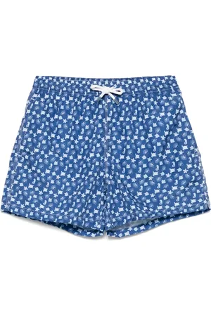 FEDELI Costume Da Bagno Blu Con Pattern Marino
