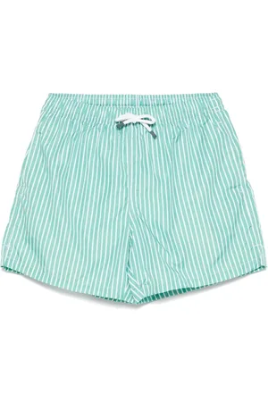 FEDELI Costume Da Bagno Verde a Righe