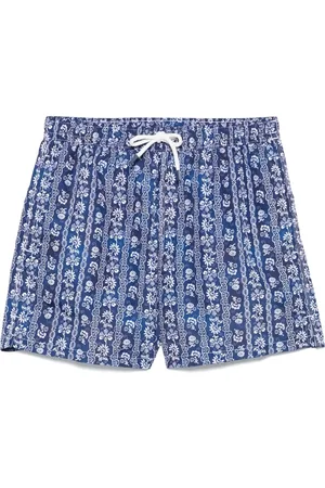FEDELI Costume Da Bagno Blu Con Motivo Fiori
