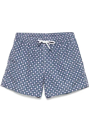 FEDELI Costume Da Bagno Blu Con Micro-Pattern