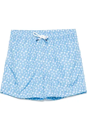 FEDELI Costume Da Bagno Azzurro Con Pattern Marino