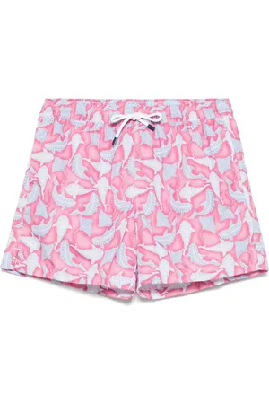 FEDELI Costume Da Bagno Rosa Con Squali