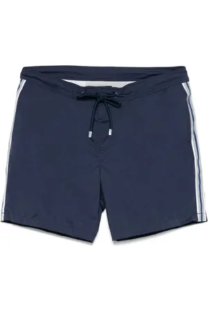 FEDELI Costume Da Bagno Blu Con Righe Laterali
