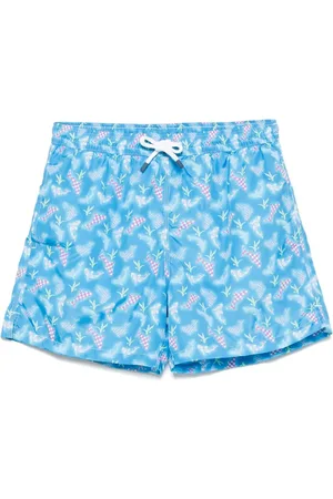 FEDELI Costume Da Bagno Azzurro Con Delfini