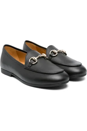 Gucci Mocassini In Pelle Nera Con Morsetto