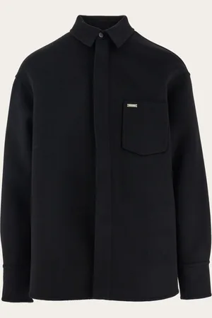 Salvatore Ferragamo Uomo Over shirt in misto cashmere