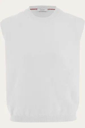 Salvatore Ferragamo Donna Maglia smanicata in cashmere