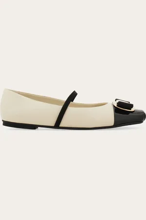 Salvatore Ferragamo Donna Ballerina new Vara plate bicolore