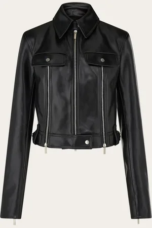 Salvatore Ferragamo Donna Biker jacket con zip verticali