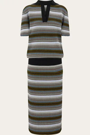 Salvatore Ferragamo Donna Abito in maglia a righe