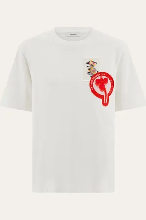 Salvatore Ferragamo Donna T-shirt manica corta con patch