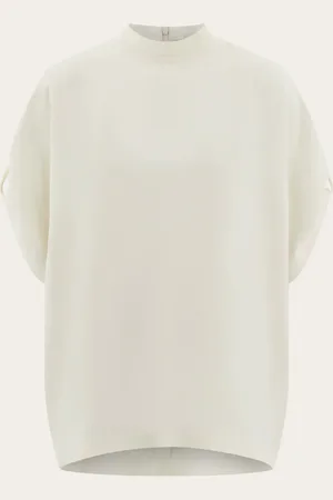 Salvatore Ferragamo Donna Top manica corta con risvolto