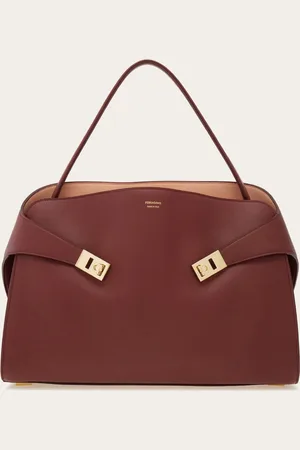 Salvatore Ferragamo Donna Borsa a spalla Hug soft bicolore (L)