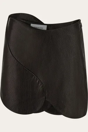 Salvatore Ferragamo Donna Mini gonna in pelle